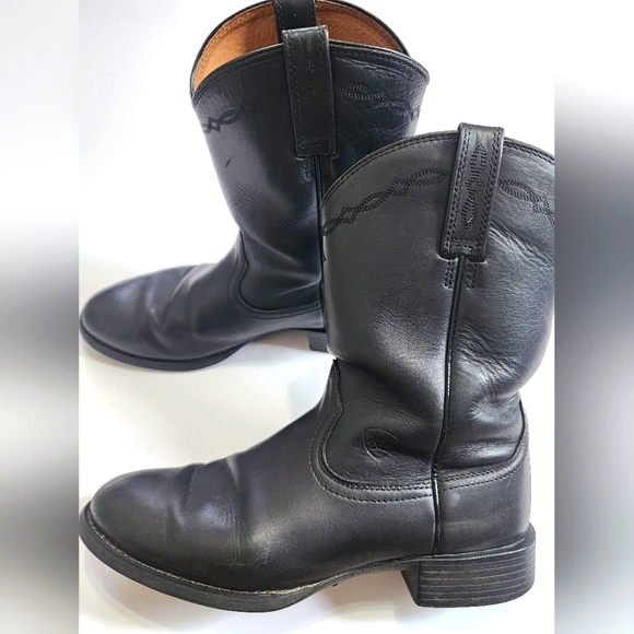 Ariat Other - 👢Ariat Mens Heritage Roper Black Leather Round Toe Cowboy Western Boots, sz 8